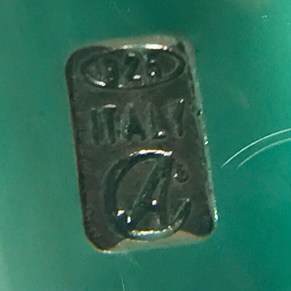 Arte D’Argento Sterling Silver Italy Mint Green Enamel Hinged Bangle Bracelet - Picture 2 of 13